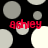 Black background with scattered gray and white circles; red text 'ashley' appears in four positions across the image.