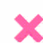 A static image with four pink X symbols arranged in a , each labeled with text above or below them