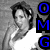 A grayscale image of a person in a white top with blue text overlay reading "OMG DEMI" and partial "THAT S" on the right, showing animation changes across frames.