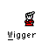 Pixel art of small character icons with red/blue clothing, speech bubbles reading 'WORD!', 'YO', and 'YOU'RE', and repeated text labels below each icon