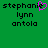 Green background with black pixelated text reading "stephanie lynn antola" in two , one featuring a pink heart symbol replacing the 'e' in "stephanie"