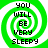 Green and white spiral background with black text reading YOU WILL BE VERY SLEEPY arranged in a circular pattern.