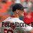 A pixelated image of a person wearing a black cap, red and white shirt, with text overlays reading "Papelbon<8" on the left side and "Red Sox" on the right side.