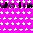 A static image with a bright pink background covered in white star patterns and repeated black text reading "makes 4 eve".