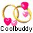Animated contact sheet of six frames showing a yellow ring and pink heart icon with varying heart positions and transparency effects.