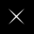 Three white X-shaped light patterns on black background with one gray rectangle, each showing different blur levels.