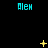 Pixelated cyan text 'Aleh' appears in a pattern on a black background with yellow star-like symbols scattered throughout