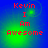 Red text reading "Kevin I Am Awesome" on a blue-green gradient background with shifting green light effects.