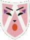 Six shield-shaped icons with stylized faces in pink, orange, yellow, green, purple, and light pink backgrounds showing varied expressions.
