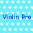 Blue background with white star pattern and repeated blue text "Violin Pro" across the image.