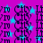 Pixelated pattern of repeating 'City' text and blue stars on a bright purple background with no visible animation changes.