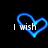 Blue neon heart outline with white text 'I wish he would answer' on black background, partially cropped at bottom right.