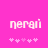Pixelated pink background with white text 'nerai' and five small pink star icons below, showing animation where the rightmost star changes from solid to outlined.