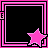 A 5x5 contact sheet of animated frames showing a pink and black pixel art icon with changing text phrases, stars, and color variations across sampled frames.
