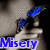 A person holds a blue butterfly near their mouth with text appearing sequentially across frames.