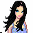 Pixelated animated contact sheet showing a female character in blue dress with long black hair across multiple frames, including text "EVANESCENCE" and "BRING ME TO LIFE..."