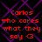 Red text on black background with purple pattern, displaying 'Carlos who cares what they say <3' in four identical quadrants