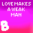 Pixelated text and letters on a pink-to-purple gradient background with repeated phrases.