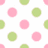 Pixelated polka-dot background with alternating pink and light green circles on white, featuring the name "Victoria" in bright pink pixelated text.