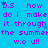 Animated icon with repeating text in purple and blue on a bright blue background, featuring small star shapes.