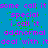 Blue background with repeated pink text phrases and scattered green pixel noise, partially overlaid by a gray rectangle on the right.