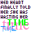 A 3x3 contact sheet of an animated text-based buddy icon showing repeated phrases with layered color effects across eight sampled frames.