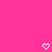 Pixelated white heart and chevron symbols on a solid pink background with a gray rectangular overlay.