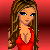 Pixel art contact sheet showing two frames of a female character in red top and black shorts with text "so damn sexy" on red background.