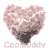 A 4x3 contact sheet of 12 animated frames showing a pink heart-shaped icon with white lightning effects and dark brown bottom shading, displayed on a gray transparent background.
