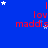 Blue background with red text 'lov maddis' and white stars scattered across, some stars move slightly between frames.