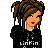 Pixel art contact sheet showing multiple frames of a Linkin Park-themed animated buddy icon with character wearing band merchandise and text bubbles.