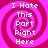 Four identical pixelated display white text "I Hate This Part Right Here" over a pink and magenta spiral background