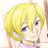 Static 48x48 pixel icon of a blonde anime character with closed eyes and a slight smile, rendered in soft pastel colors on a white background.