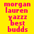 Pixelated text on yellow background with cyan highlight bars shifting across of pink text
