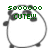 Pixelated grayscale icon with green text overlay reading '500000 CUTE!!!' on a white background.