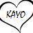 Static pixelated icon featuring a black heart outline with the text "KAND" inside, rendered in low-resolution grayscale and multicolor pixels on a transparent background.