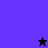 Pixelated icon with purple and black background sections, displaying text and star symbols in two states.