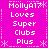 A static image with a bright pink background displaying repeated white text and decorative elements in a
