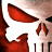 A 2x2 contact sheet of four Punisher skull icons with varying color schemes and one frame containing text, displayed as a static image without animation.