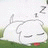 A 48x48 pixel animated buddy icon featuring a white cartoon character with closed eyes and Z's above its head on the left, transitioning to black background text 'Anime IM' and 'COM' on the right.