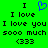 Green background with black text and blue heart symbol arranged in two mirrored