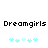 Pixelated text 'Dreamgirls' appears above a of light blue puzzle pieces on a white background