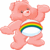 Four Care Bear characters displayed in a 2x2 contact sheet with distinct belly symbols and poses, each rendered in pixelated style on white background.