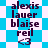 Pixelated text and heart symbol on blue-and-white checkered background with diamond pattern, two identical static frames shown side-by-side.