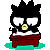 Pixelated character with black spiky hair and yellow beak sits in red tub on green base, showing multiple facial expressions and small body movements.