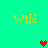 Pixelated yellow text 'Wild' appears in four corners on a cyan background with a central red heart and two brown hearts in the right side.