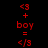 <red> tags and <boy> text appear in a of white rectangles on black background, with some elements shifting position across frames