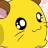 A 48x48 pixel buddy icon featuring a yellow cartoon character with brown ears and pink inner ears on the left, next to black background text reading "Anime IM" above "COM" in white pixelated font.