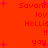 Red background with pink text and star symbols repeating in a pattern, showing slight variations in text and star positions across frames