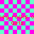 Pixelated text repeats 'oey rocks' and 'Girls' on a pink-cyan checkered background with faint lines